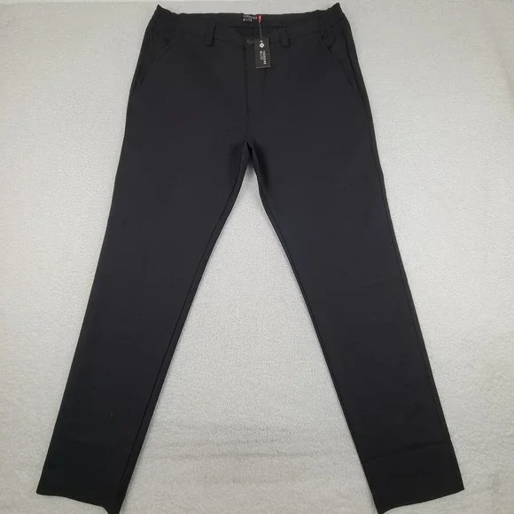 Thousand Miles Pants Mens 2XL Black Stretch Travel Chino Performance Comfort - Picture 1 of 14